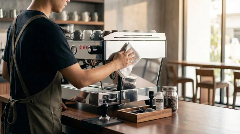 Entretien d'une machine expresso professionnelle
